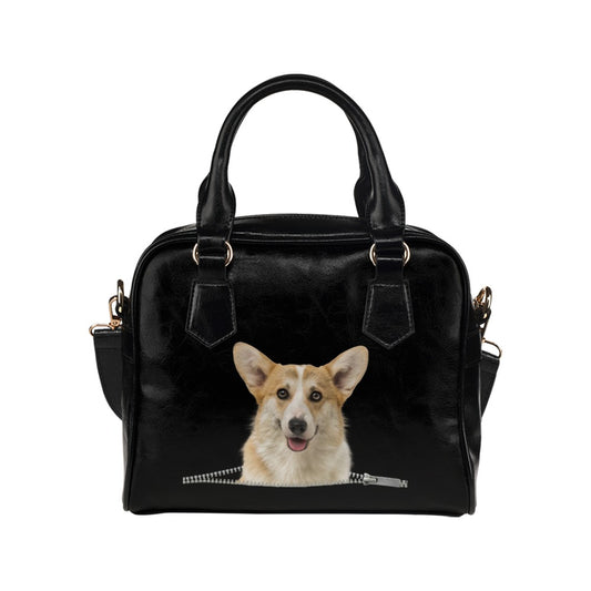 Pembroke Welsh Corgi Zip Shoulder Handbag