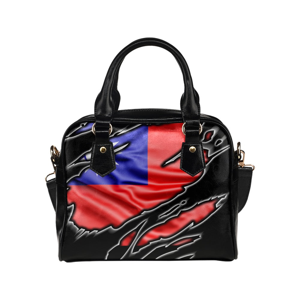 Flag Taiwan patriot love Shoulder Handbag