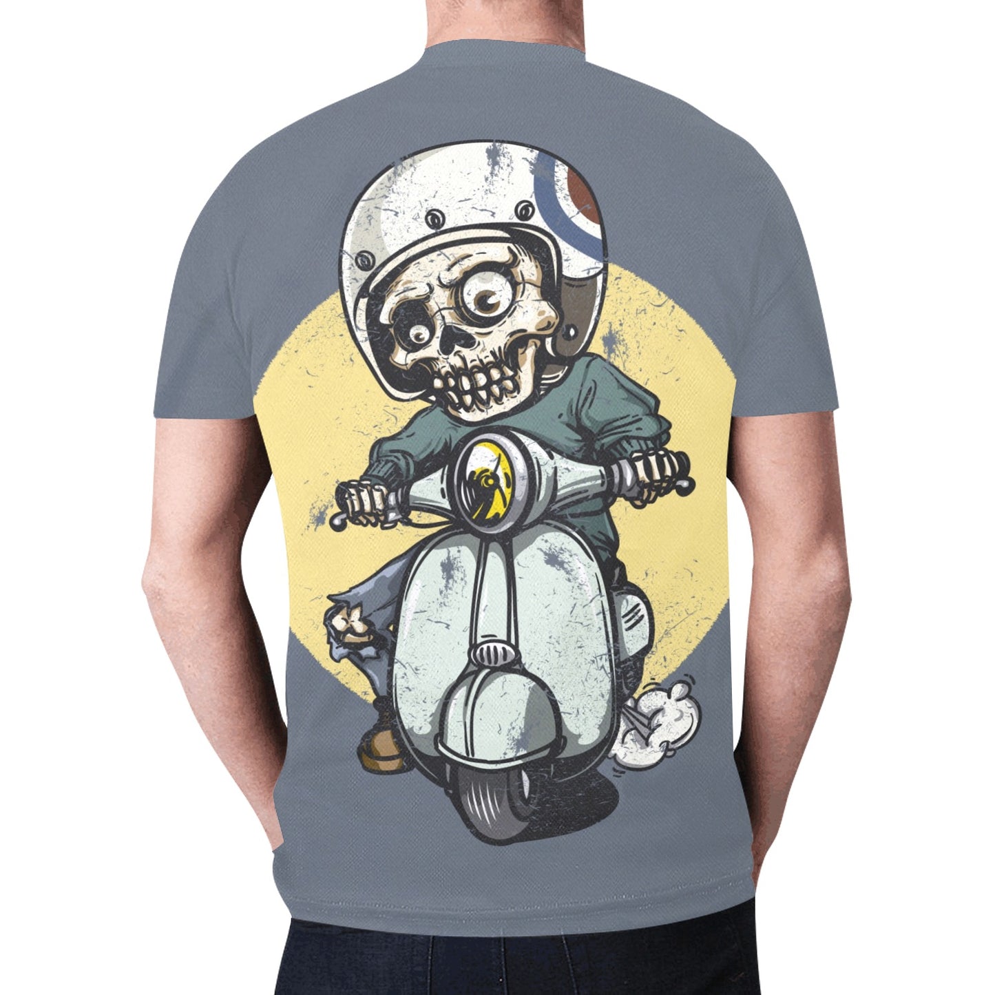 Skeleton Riding Motorbike New All Over Print T-shirt