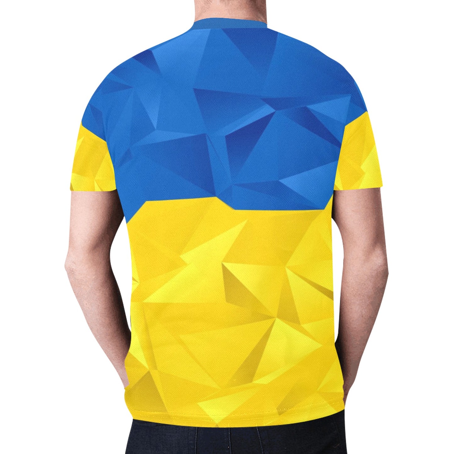 Abstract Ukraine Flag New All Over Print T-shirt