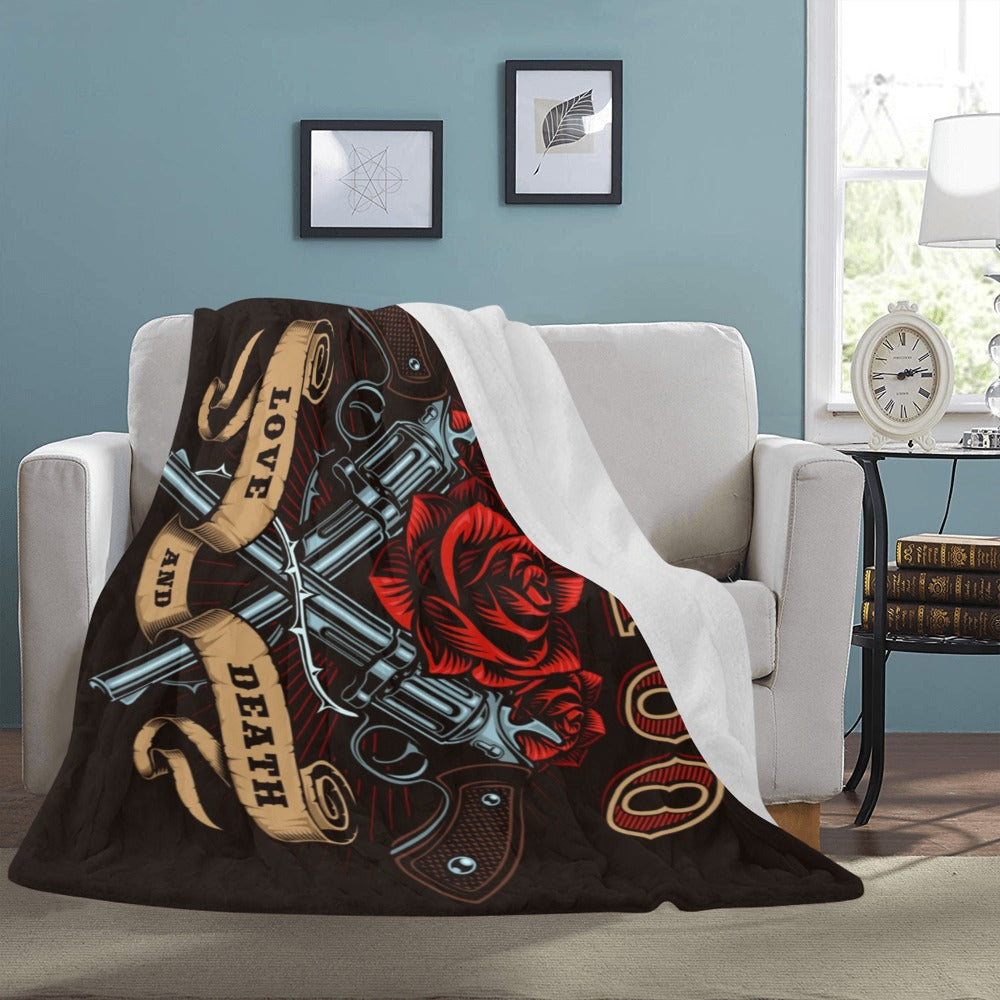 Guns Roses Tattoo Ultra-Soft Micro Fleece Blanket 60"x80"