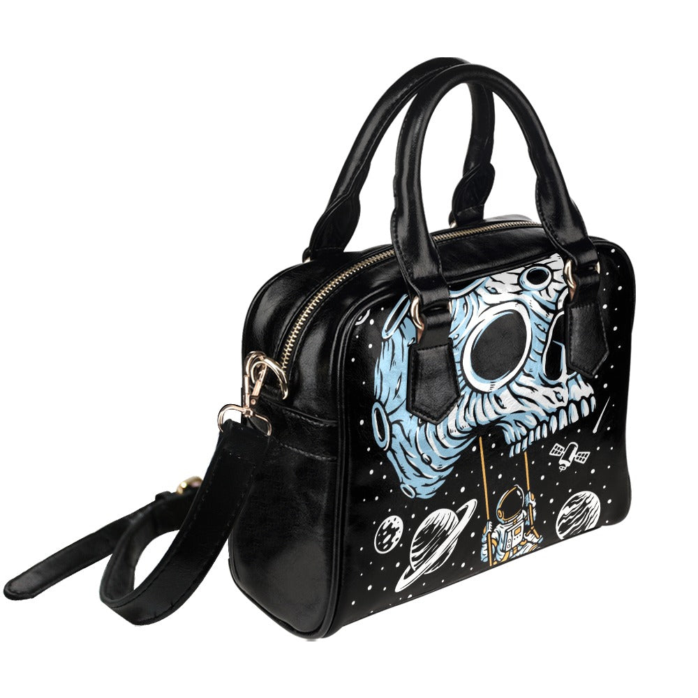 Skull Swing Planet Shoulder Handbag