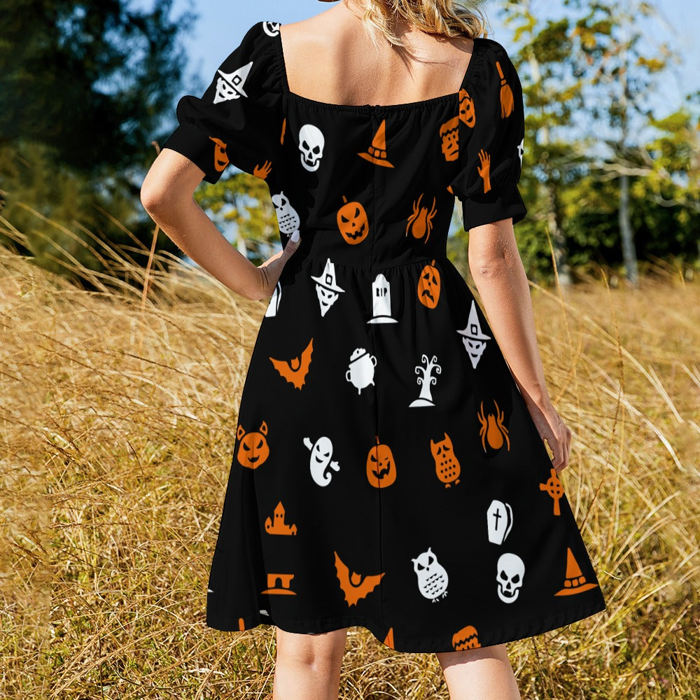 Gothic Halloween Sweetheart Dress