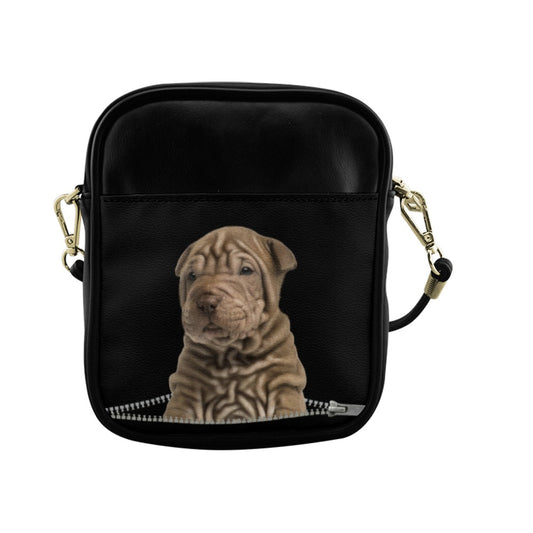 Shar Pei Zip Sling Bag