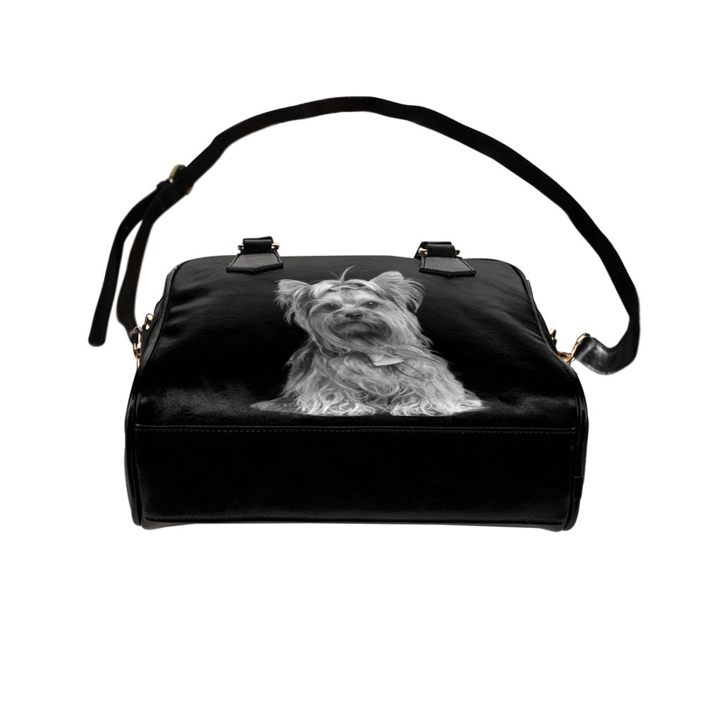 Yorkshire Terrier Black and White Shoulder Handbag