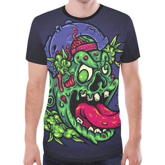 Cartoon Zombie Stoner New All Over Print T-shirt