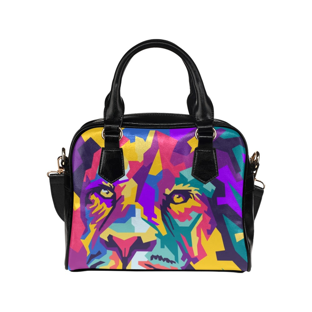 Lion Head Wpap Style Shoulder Handbag