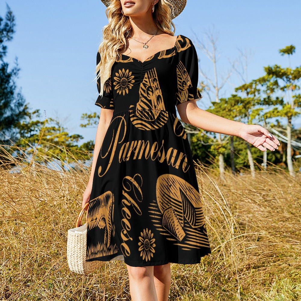 Vintage Cheese Parmesan Sweetheart Dress