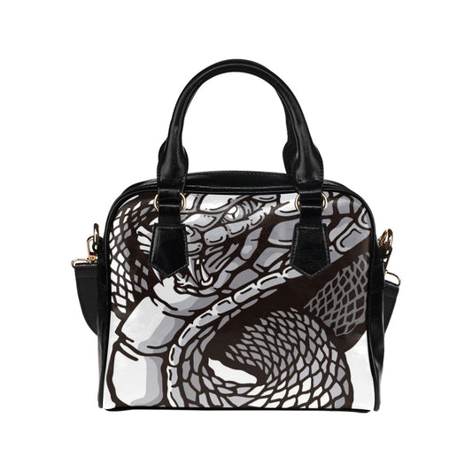 Cobra Black and White Shoulder Handbag