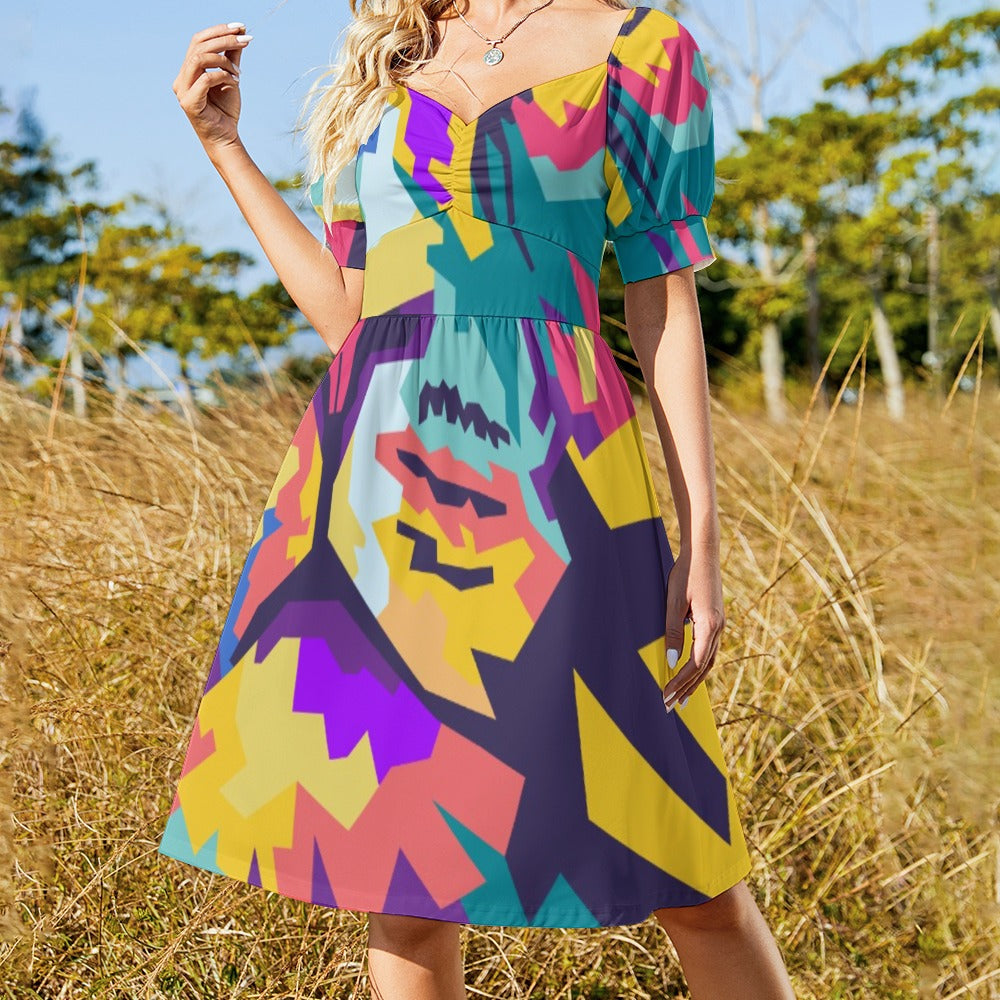 Crazy Colors Sweetheart Dress