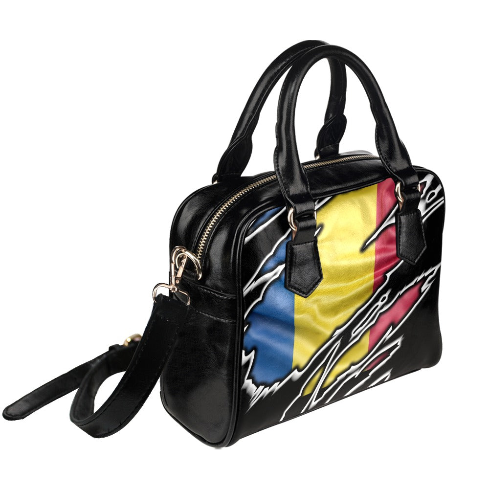 Flag Romania patriot love Shoulder Handbag