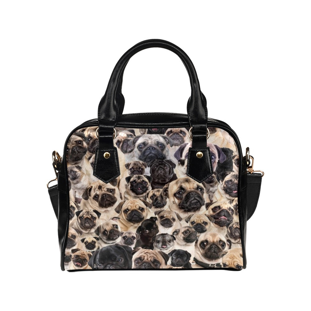 Pug Full Face Cute Gift Dog Lover Shoulder Handbag