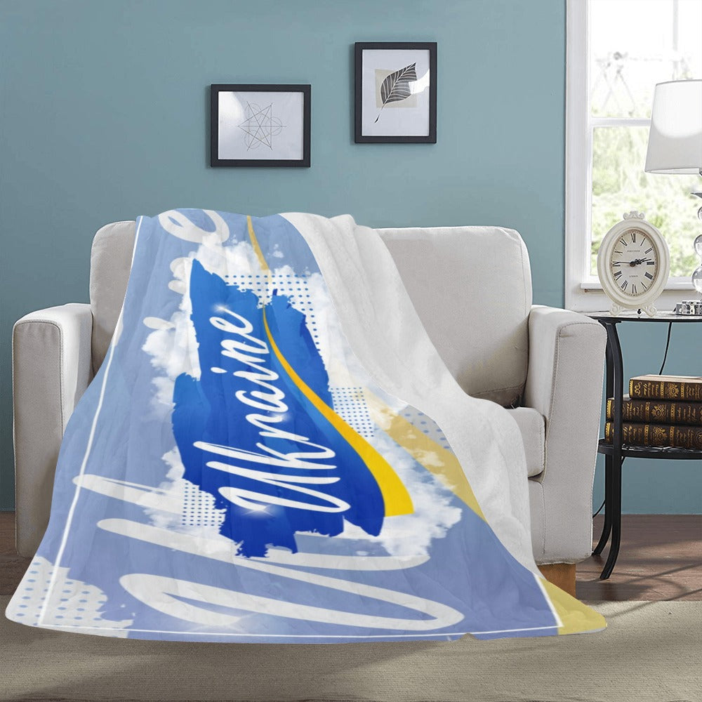 Ukraine Banner Poster Ultra-Soft Micro Fleece Blanket 60"x80"