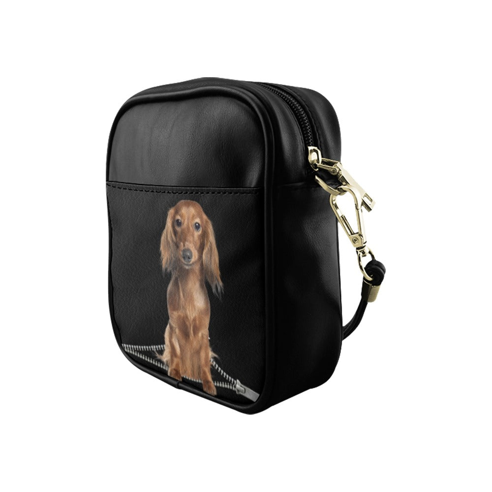 Dachshund Zip Sling Bag