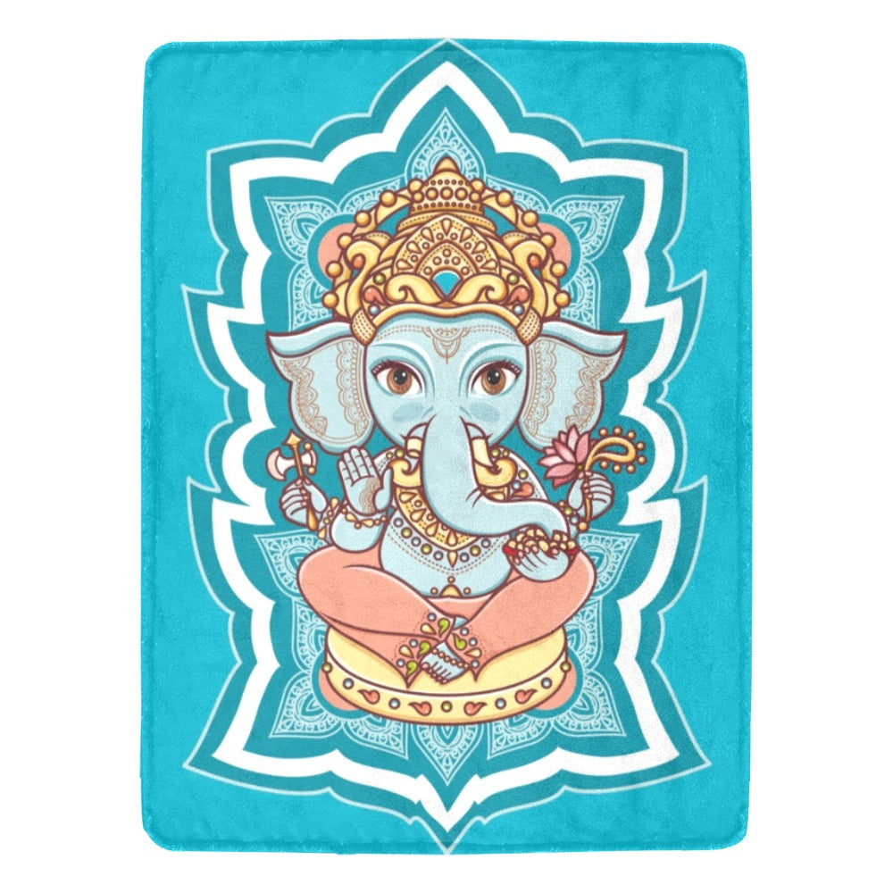 Ganesh Chaturthi Indian Mythology Elephant Ultra-Soft Micro Fleece Blanket 60"x80"