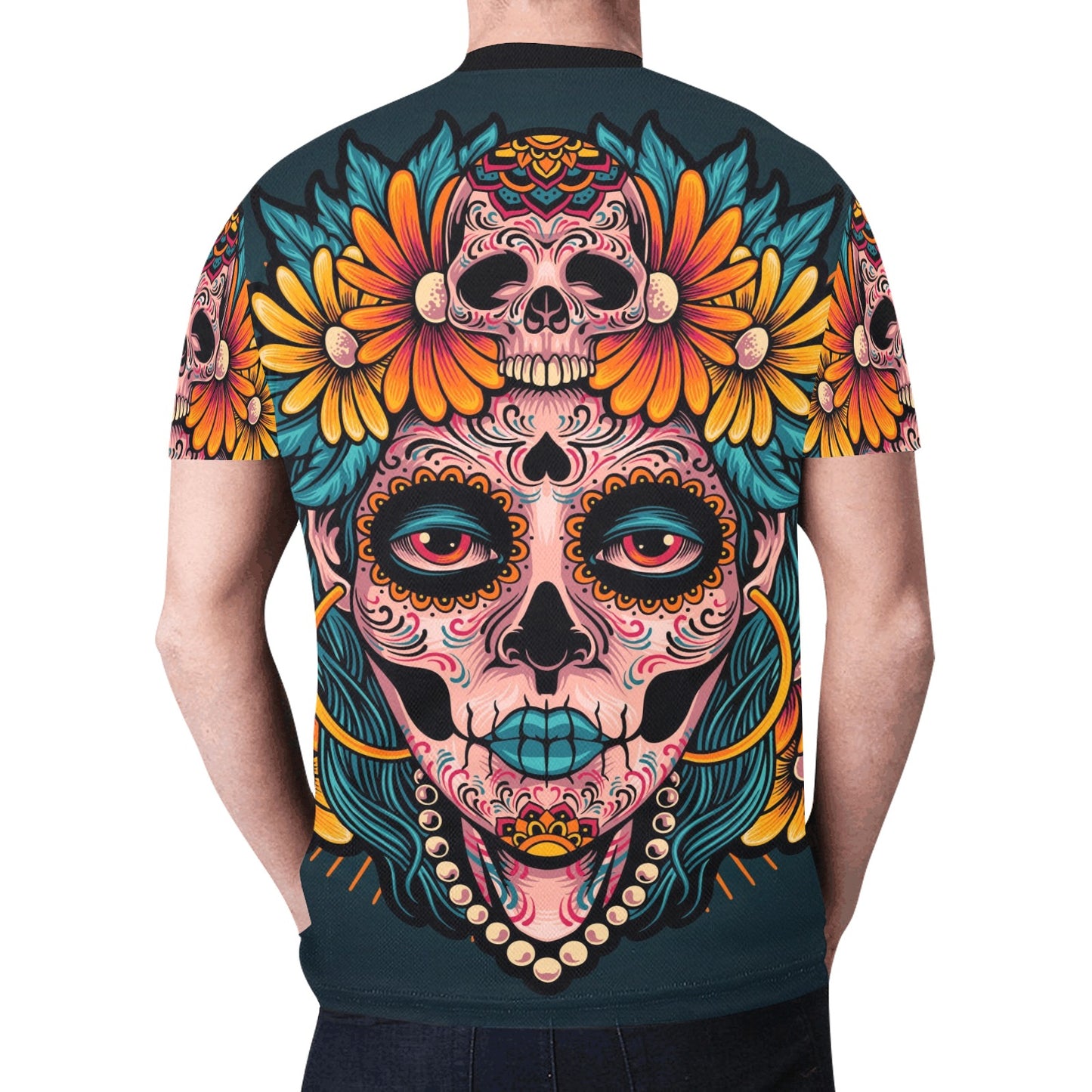 Muertos Girl Skull New All Over Print T-shirt