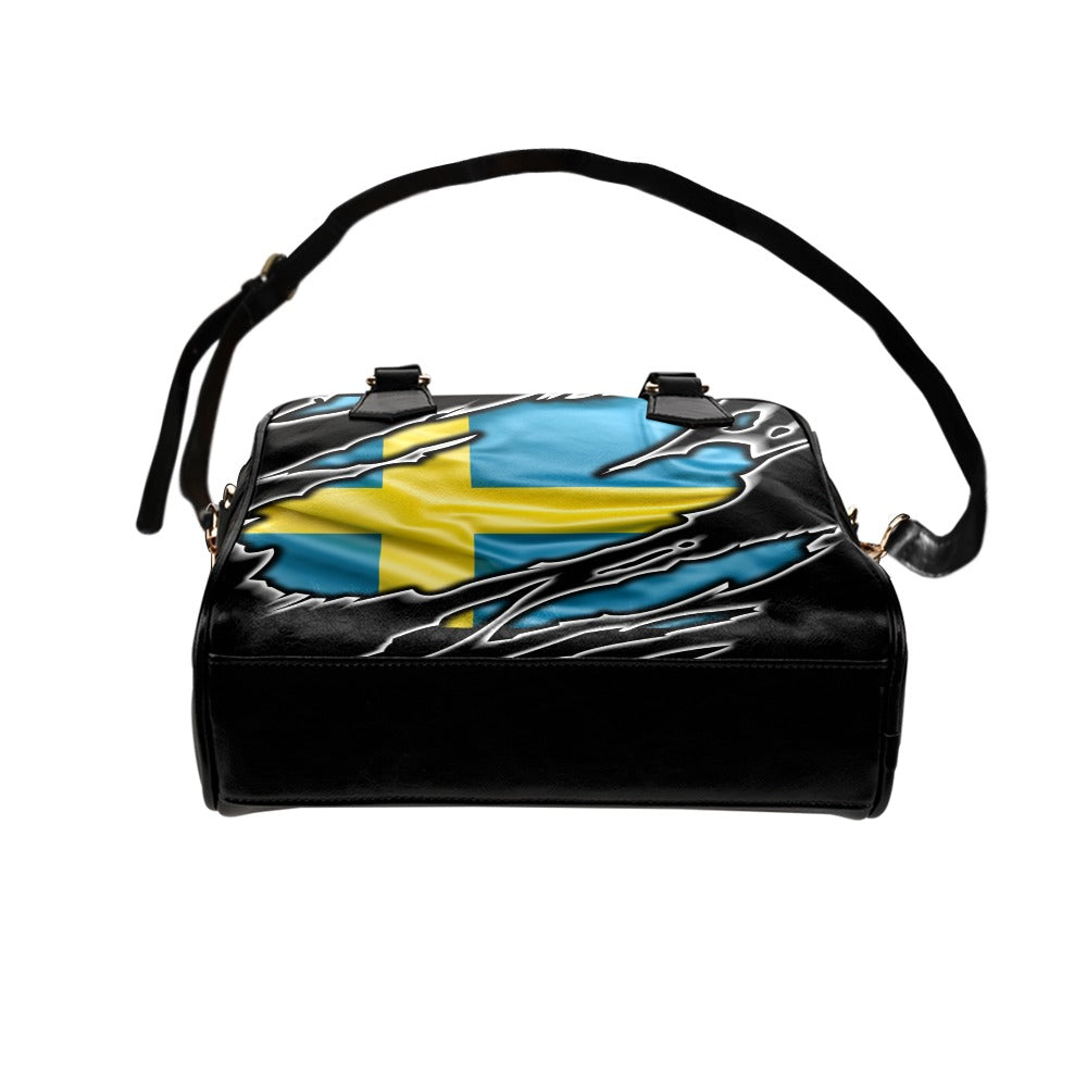 Flag Sweden patriot love Shoulder Handbag