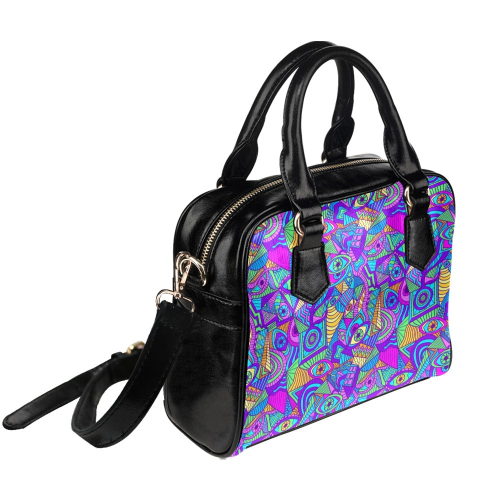 Pshychedelic Eye Trippy Hippy Shoulder Handbag