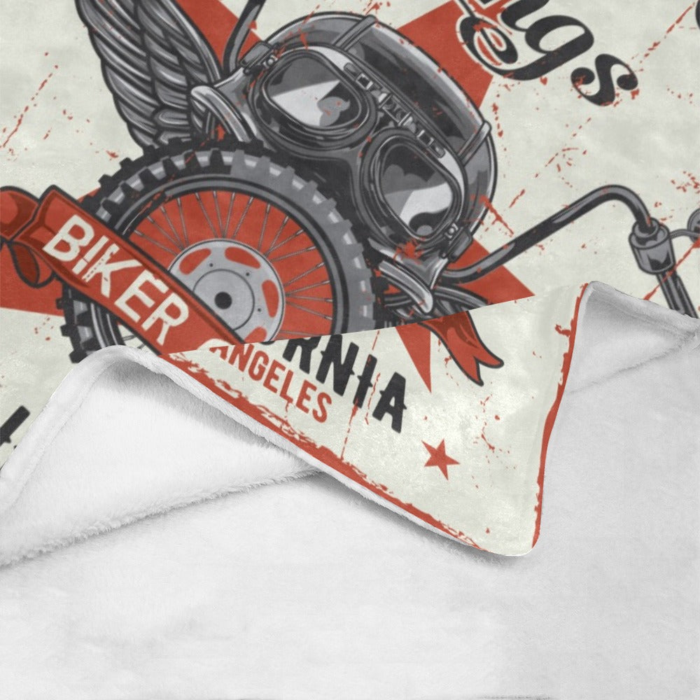 Motorcycle Theme Vintage Ultra-Soft Micro Fleece Blanket 60"x80"