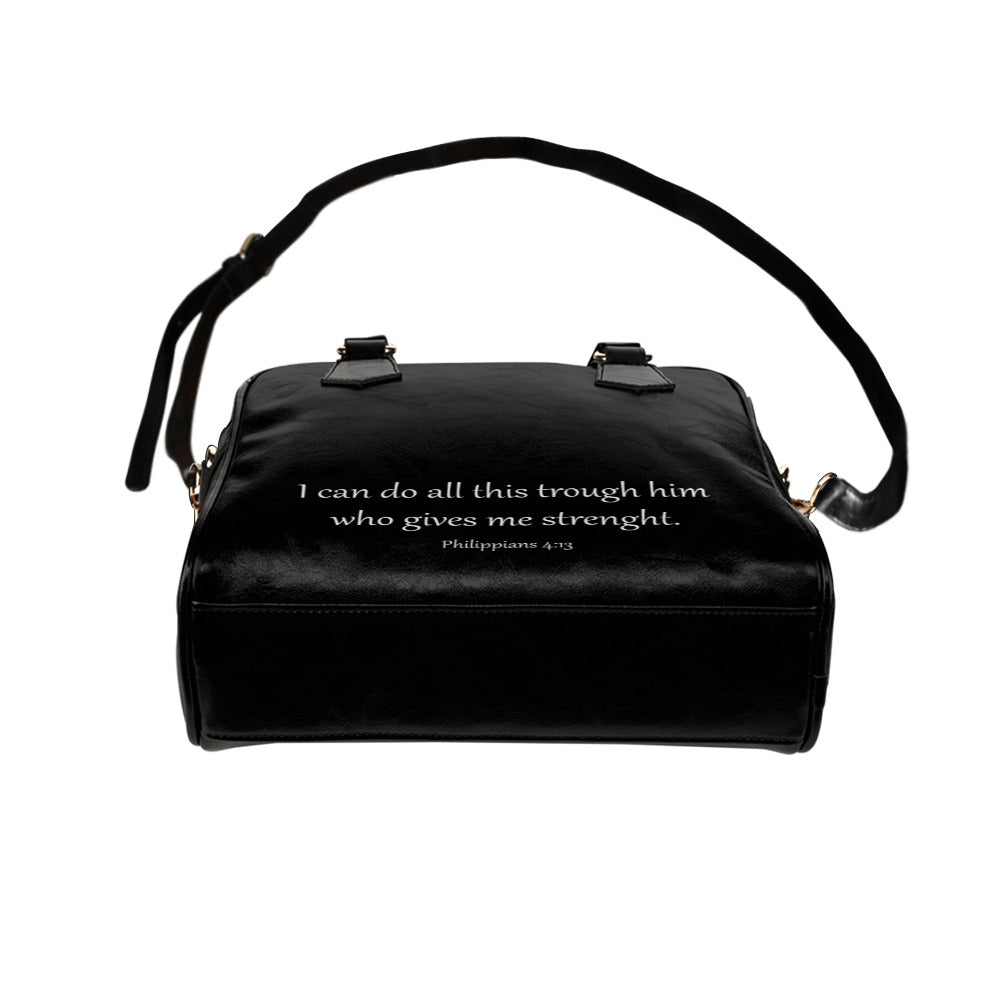 Philippians 4 13 Bible Verse Quote Jesus Christian Shoulder Handbag