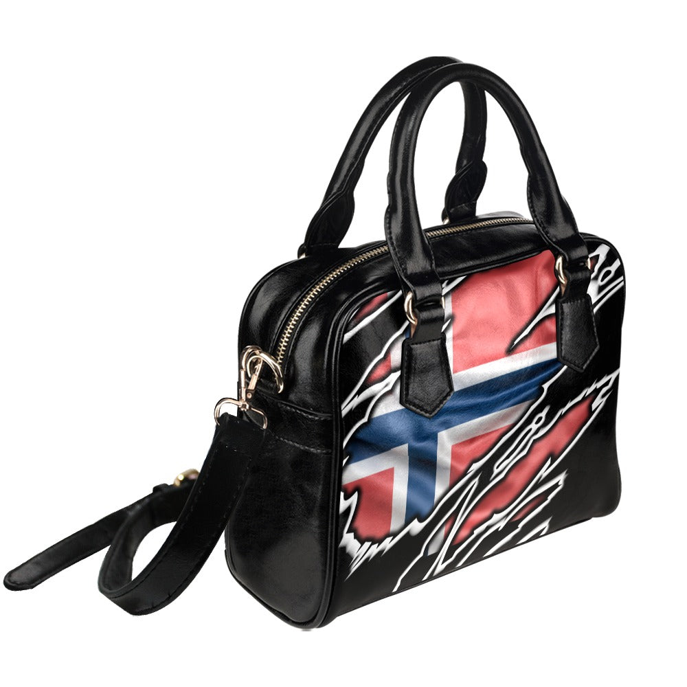 Flag Norway patriot love Shoulder Handbag