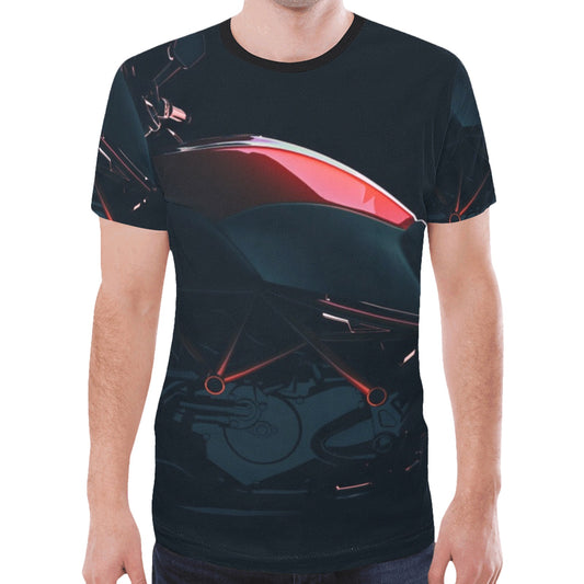 Red Motorcycle 3D New All Over Print T-shirt