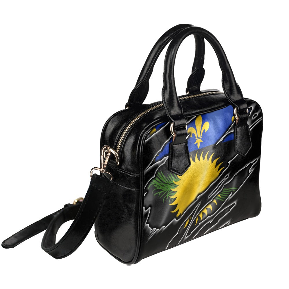 Flag Guadeloupe patriot love Shoulder Handbag