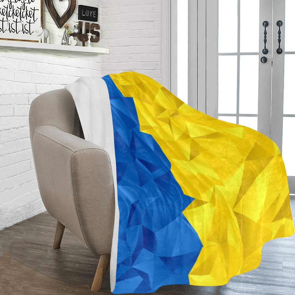 Abstract Ukraine Flag Ultra-Soft Micro Fleece Blanket 60"x80"