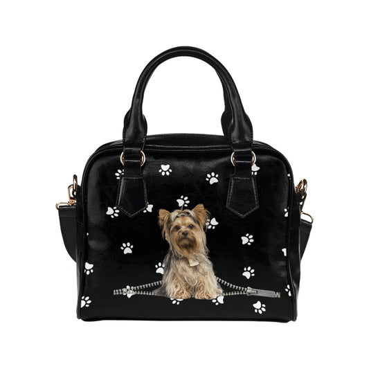 Yorkshire Terrier Zip Paws Shoulder Handbag