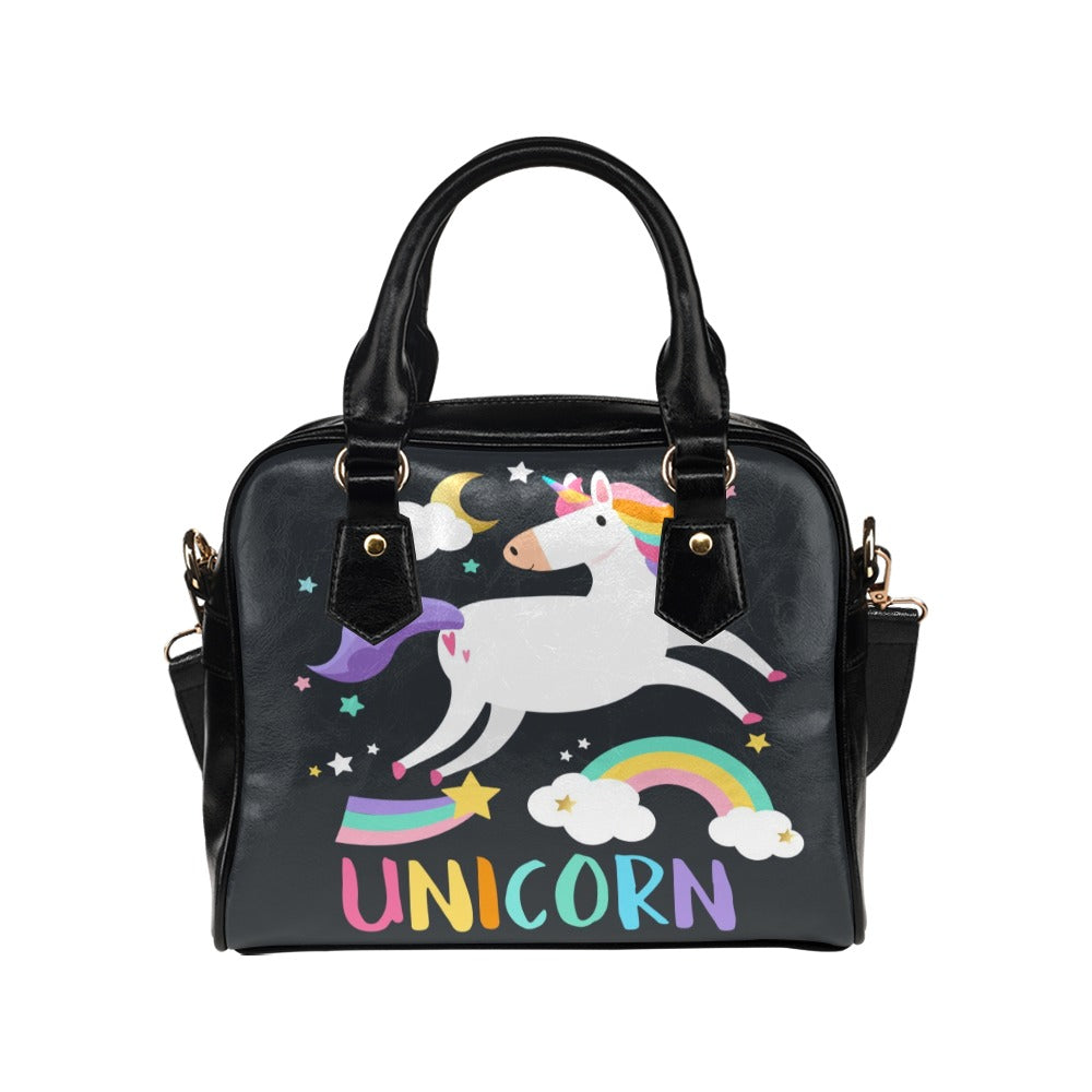 Unicorn Cute Clouds Friendly colors Shoulder Handbag