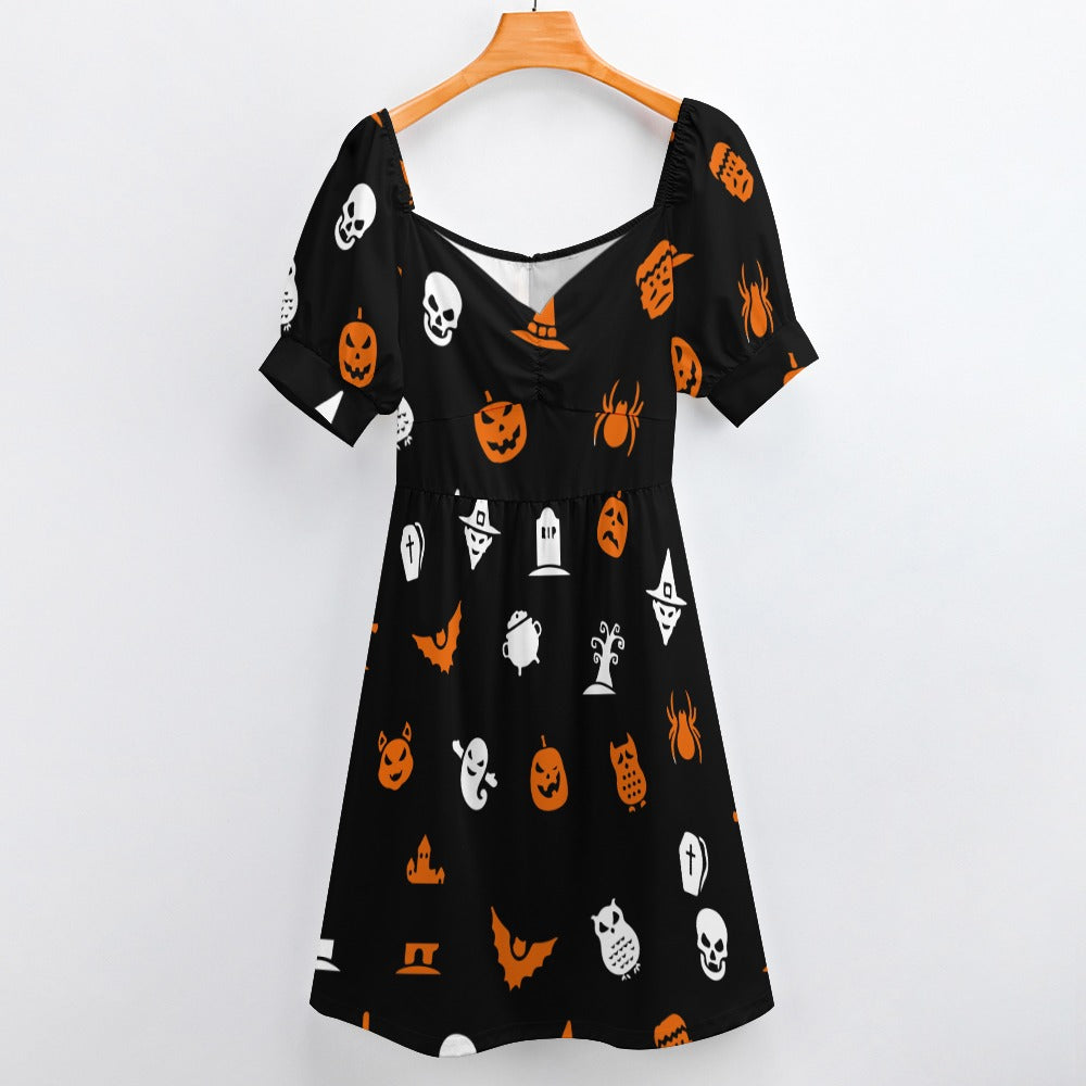 Gothic Halloween Sweetheart Dress