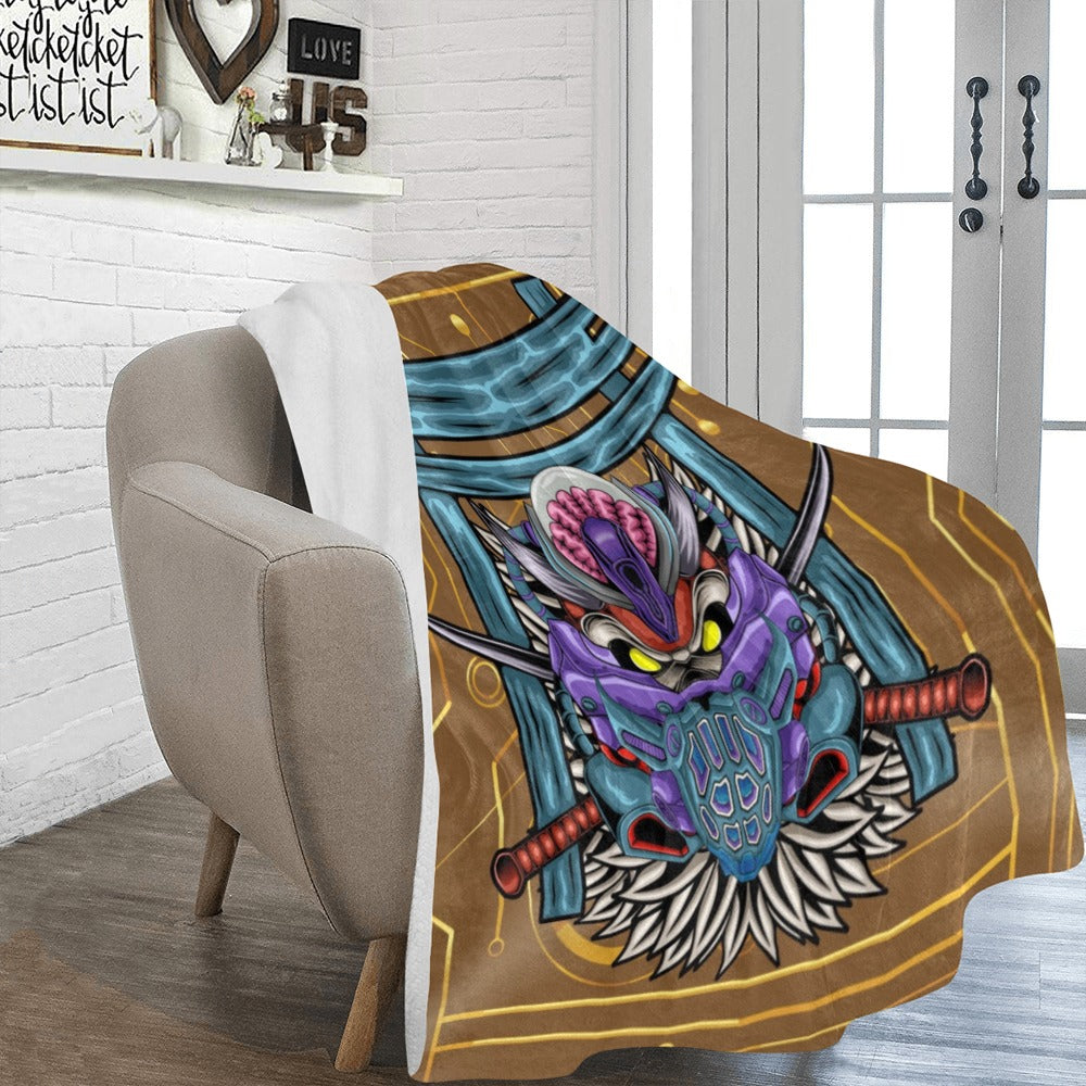 Evil Samurai Alien Robot Ultra-Soft Micro Fleece Blanket 60"x80"