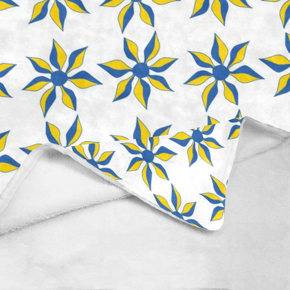 Ukraine Decorative Floral Pattern Abstract Background Ultra-Soft Micro Fleece Blanket 60"x80"