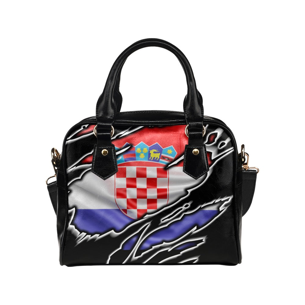 Flag Croatia patriot love Shoulder Handbag