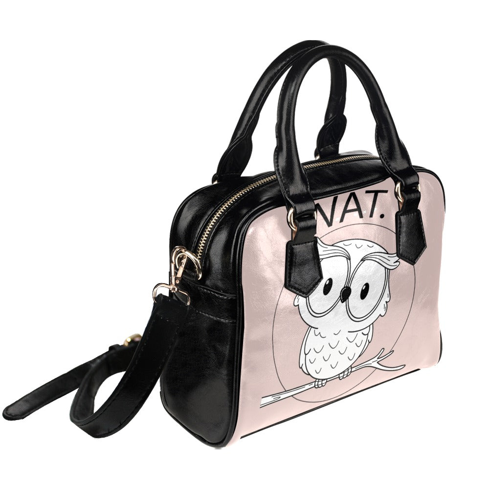 Wat Owl Funny Grammar Nerd Sarcastic Graphic Novelty Shoulder Handbag