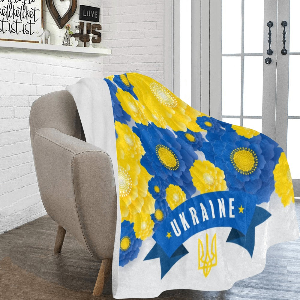 Ukraine Flowers Ultra-Soft Micro Fleece Blanket 60"x80"