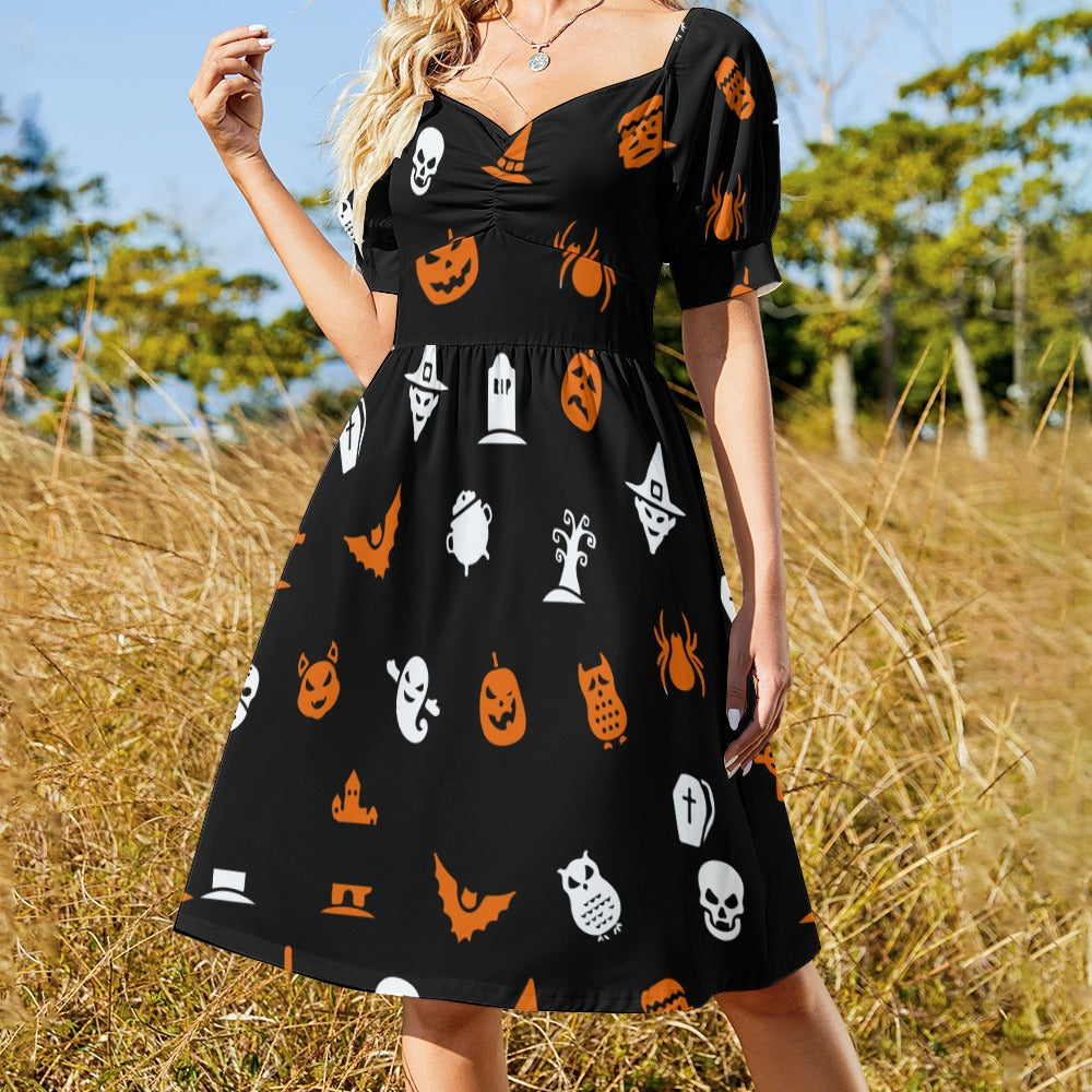 Gothic Halloween Sweetheart Dress