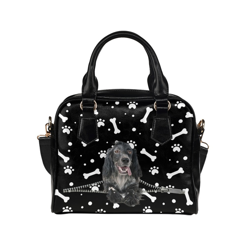 English setter Zip Paws and Bones Shoulder Handbag