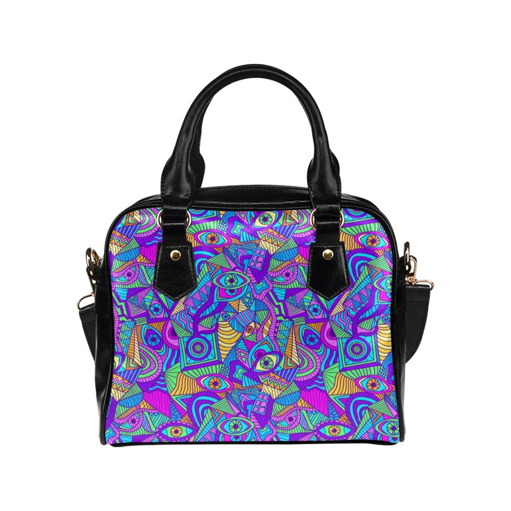 Pshychedelic Eye Trippy Hippy Shoulder Handbag