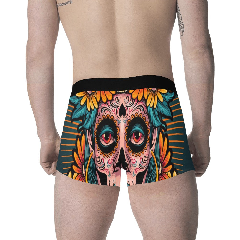 Muertos Girl Skull Men's All Over Print Boxer Briefs