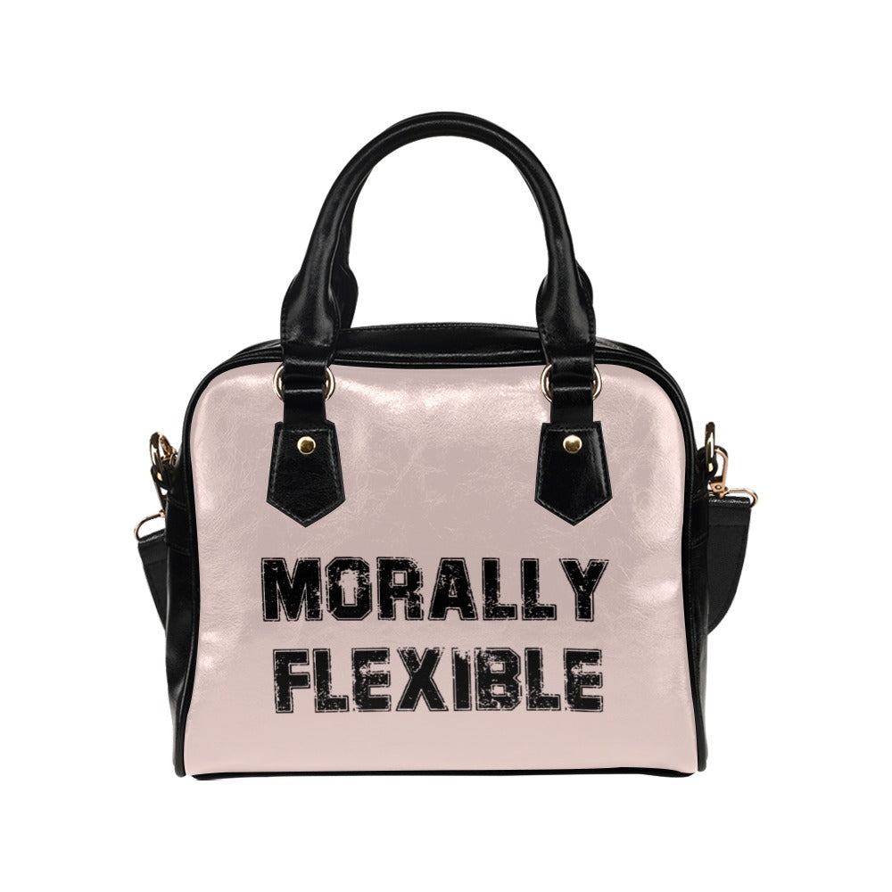 Morally Flexible Funny Sarcastic Hilarious Novelty Shoulder Handbag