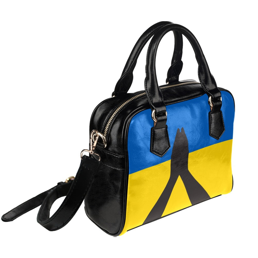 Praying Ukraine Hands Flag Shoulder Handbag