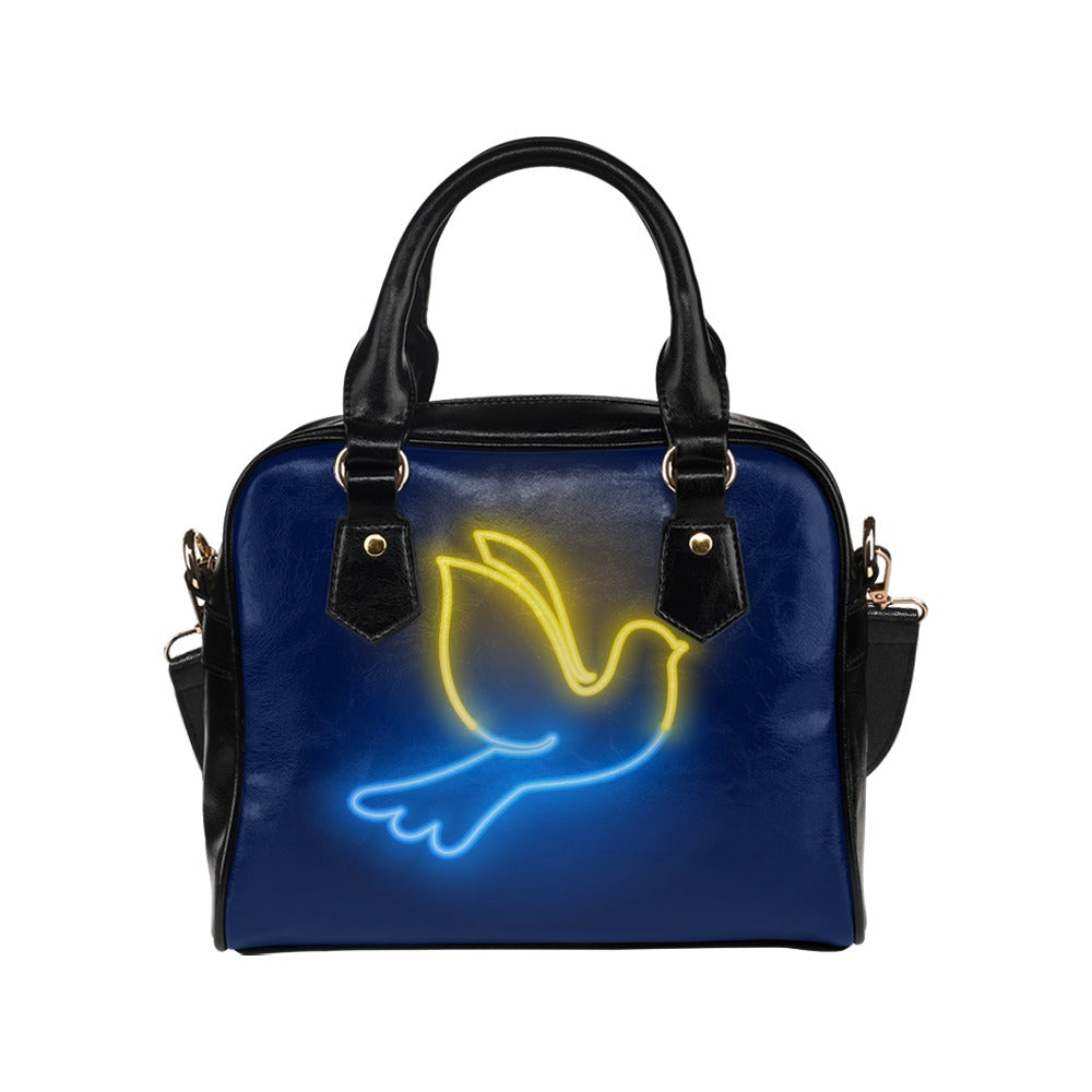 Neon Ukraine Bird Shoulder Handbag