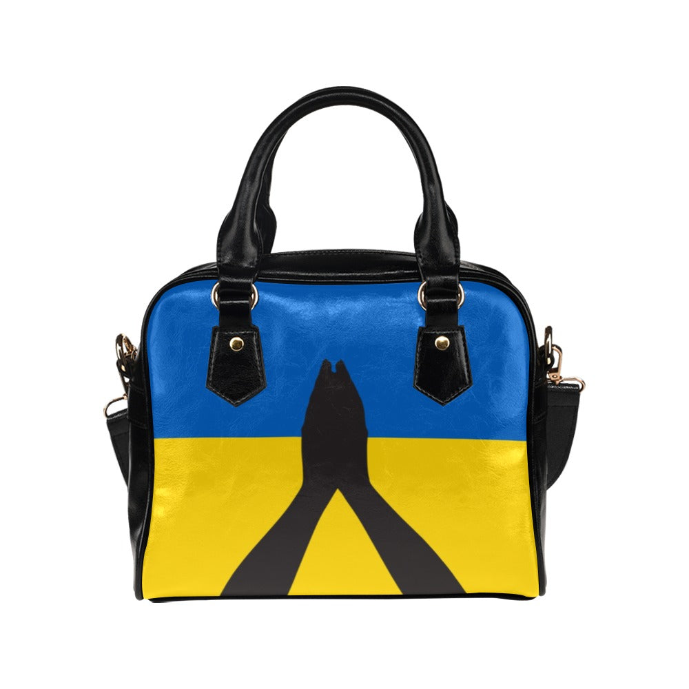 Praying Ukraine Hands Flag Shoulder Handbag