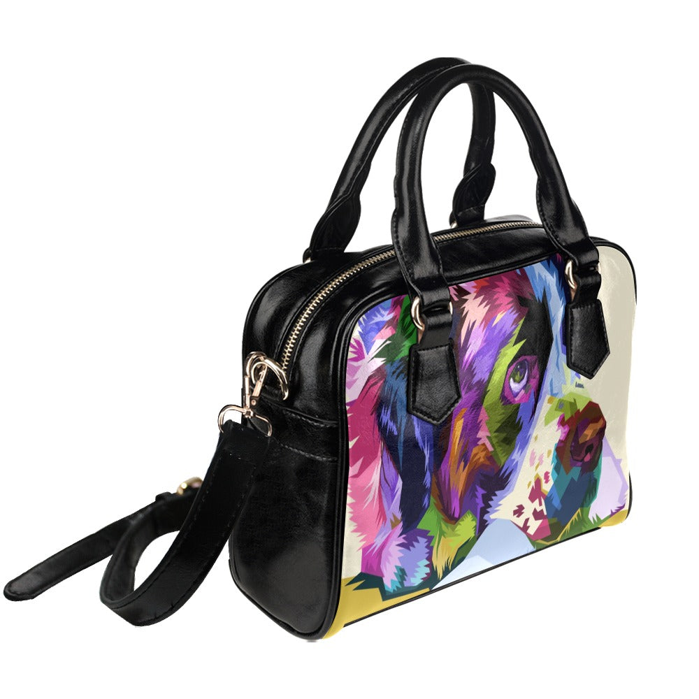 Colorful saint bernard dog pop art Shoulder Handbag