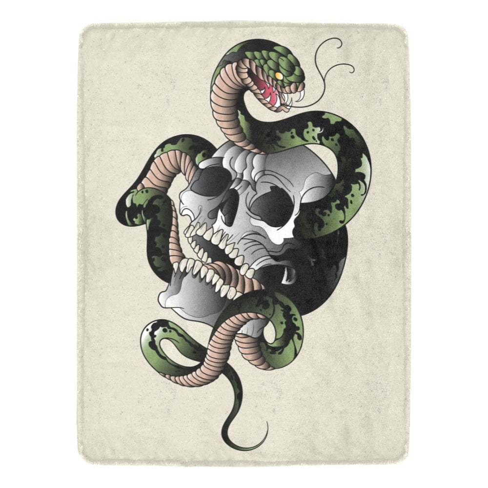 Skull Snake Ultra-Soft Micro Fleece Blanket 60"x80"