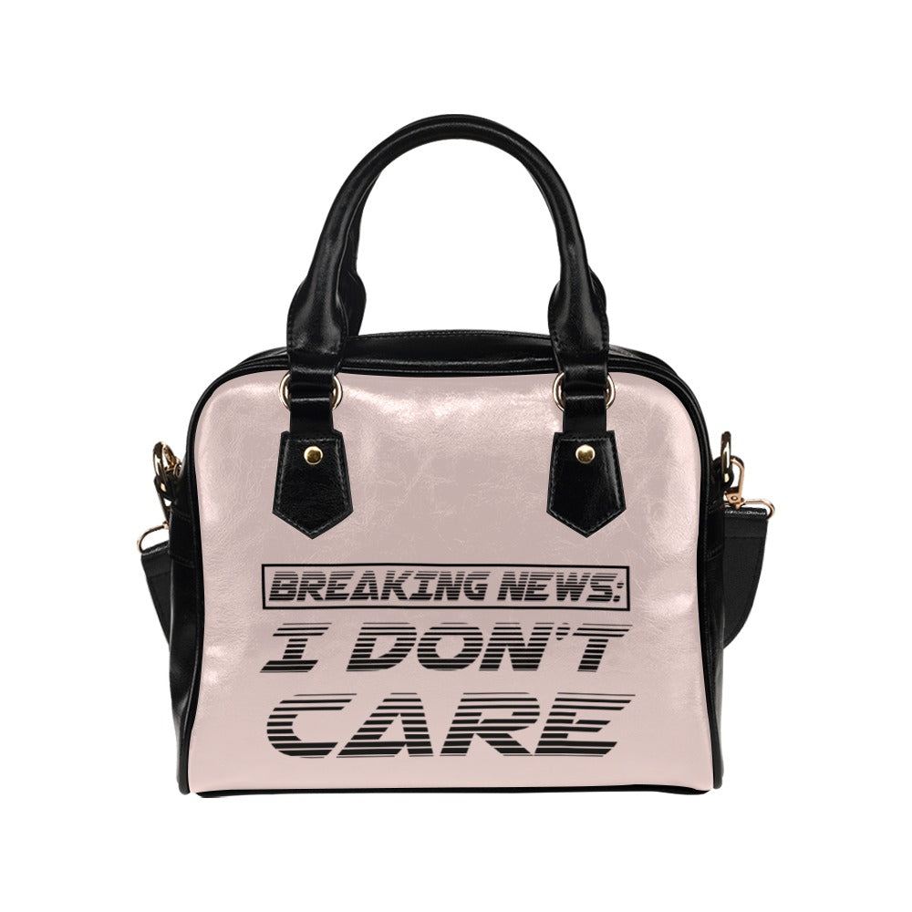 Unisex Breaking News I Don't Care Funny Sarcastic Graphic Novelty Shoulder Handbag