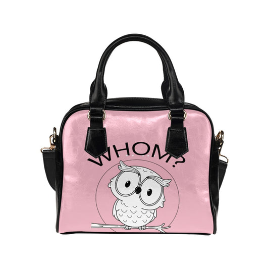 Whom Owl Funny Grammar Nerd Sarcastic Graphic Novelty Shoulder Handbag