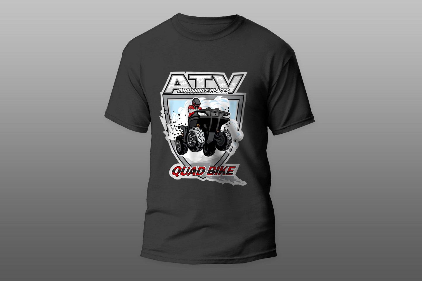 ATV impossible places quad bike white T-shirt - Top Content | POD Collection | Free Shipping