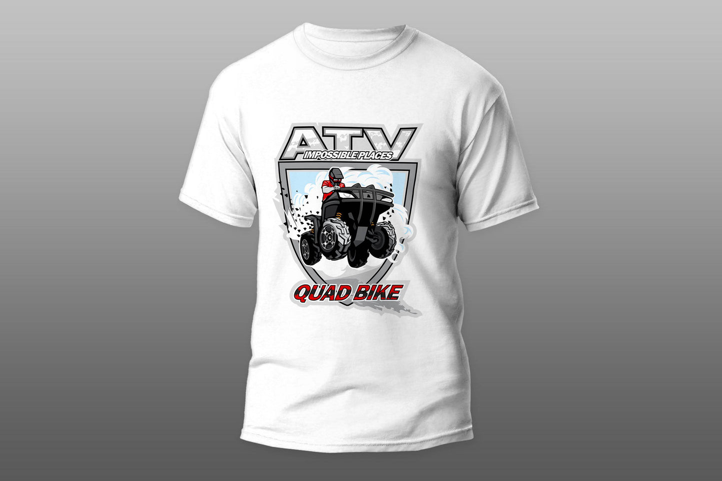 ATV impossible places quad bike white T-shirt - Top Content | POD Collection | Free Shipping